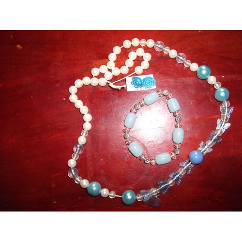 Parure De Bijoux Bleu