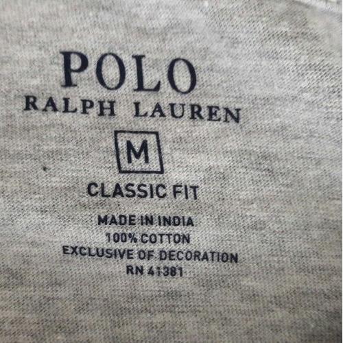 T-Shirt Ralph Lauren Classic Fit Coton 10 Ans Gris Clair