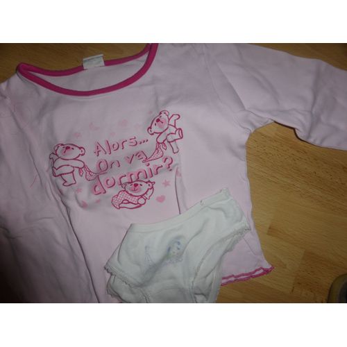 Pyjama Sans Marque Haut De Pyjama Coton 4 Ans Rose