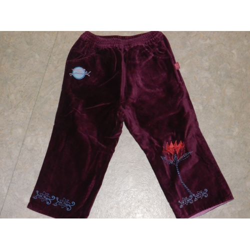 Pantalon Tissaia Coton 24 Mois Prune Comme Neuf
