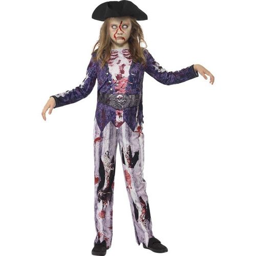 Déguisement Zombie Pirate Fille Halloween 4 À 6 Ans