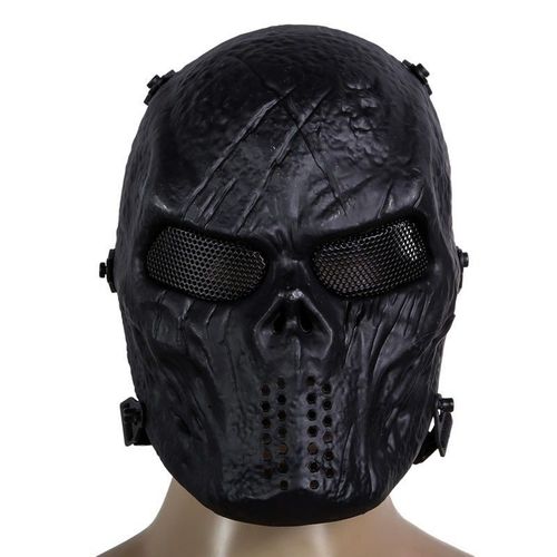 Masque De Protection Skull Horreur Tête De Mort Warrior Chiefs Battle Wargame Déguisement Squelette Outdoor Airsoft Paintball Noir