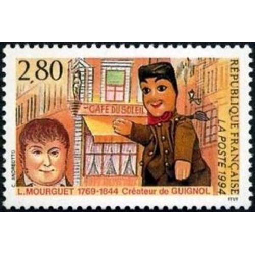 France 1994, Très Bel Exemplaire Yvert 2861, 150èm Anniversaire De La Mort De Laurent Mourguet (1769-1844) Créateur De Guignol, Neuf** Luxe 