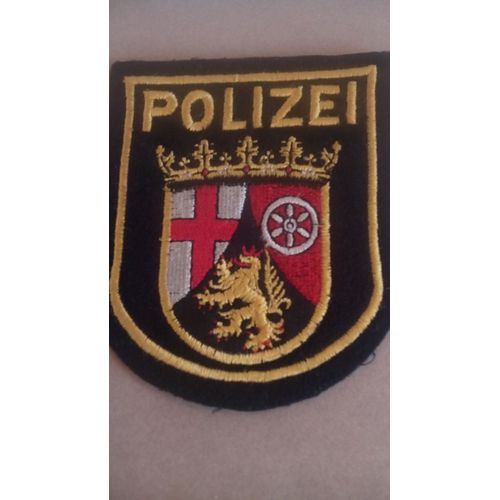 Insigne Tissu À Coudre Polizei Allemagne 