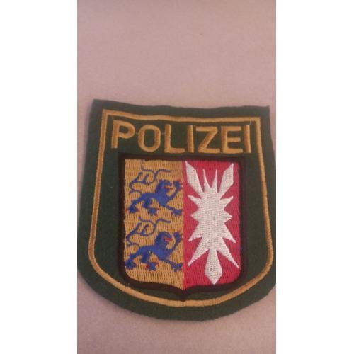 Insigne Tissu À Coudre Polizei Allemagne 