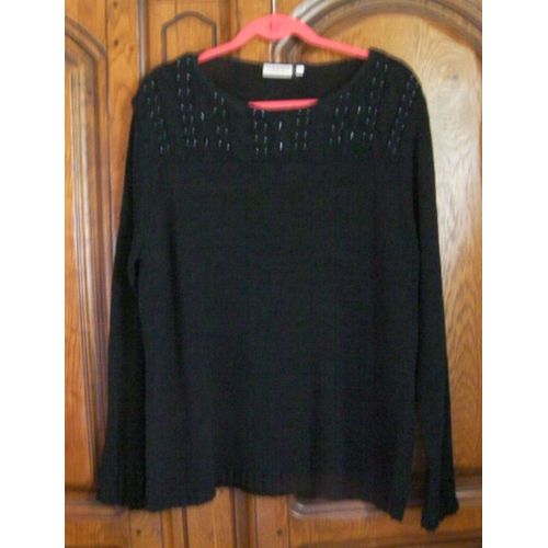 Pull Noir Strassé C&a - Taille Xl