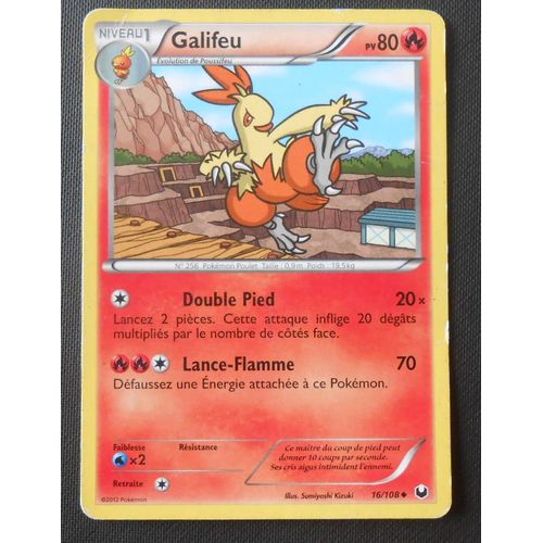 Carte Pokémon Galifeu Holo Reverse 16/108 N & B Explorateurs Obscurs Fr Neuf