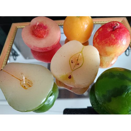 Lot 6 Bougies Forme Fruits