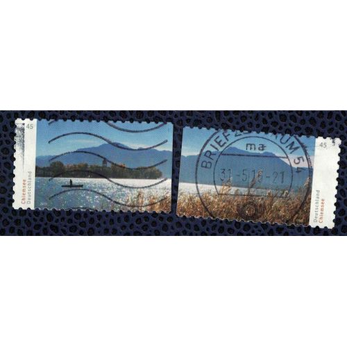 Allemagne 2015 Lot 2 Oblitérés Used Panoramas Paysages Lac De Chiemsee