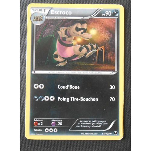 Carte Pokémon Escroco Holo Reverse 65/108 N & B Explorateurs Obscurs Fr Neuf