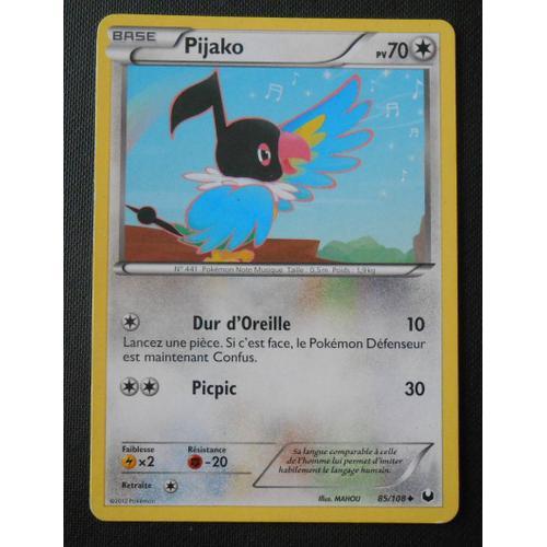 Pokémon - 85/108 - Noir & Blanc - Explorateurs Obscurs - Pijako - Peu Commune