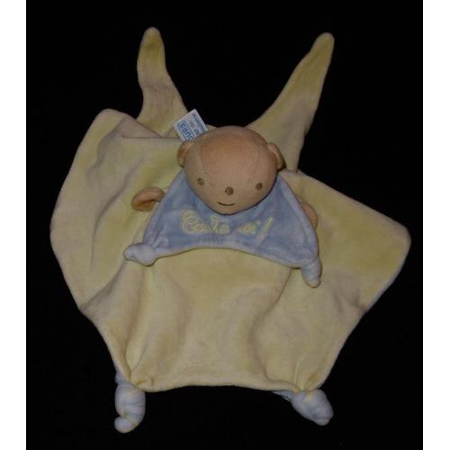 doudou plat reversible lapin ours trouve moi cache toi NOUNOURS