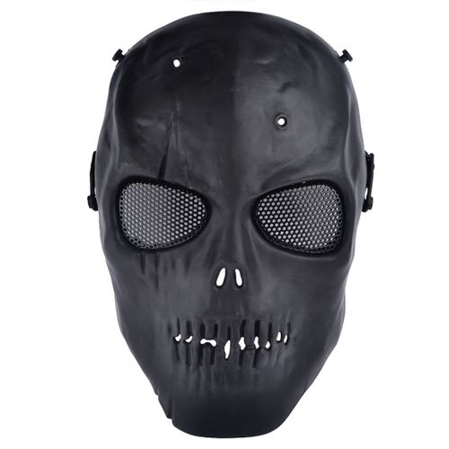 Cs Crâne Squelette Masque Tactique Paintball Airsoft Protect Sécurité - Noir