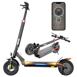 Iscooter Ix3 Scooter Électrique Pliant,  Pneus Pneumatiques De 10 Pouces, Moteur 800 W, Batterie 10 Ah, Vitesse Maximale De 40 Km/H, Portée Maximale De 40 Km, Hauteur Du Guidon Réglable