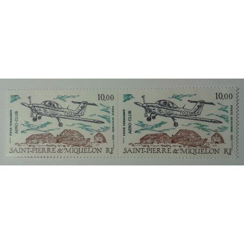 Timbre 1991 Saint Pierre Et Miquelon Poste Arienne N°70 Pair Horizontale Neuf** Gomme Intacte