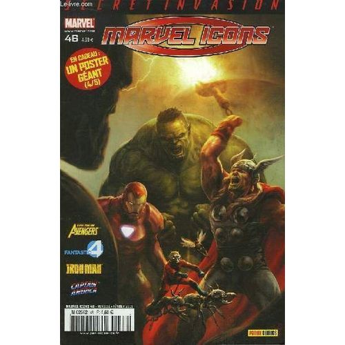  " Mise Au Point " ( The New Avengers / Fantastic 4 / Iron Man / Captain America ) : Marvel Icons N° 46 ( Février 2009 ) - En Cadeau : Méga Poster Marvel 2009 ( 4/5 ) Par Simone Bianchi