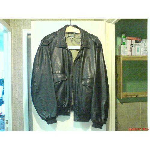 Blouson Creeks Fly Jacquet Cuir Xl Noir 