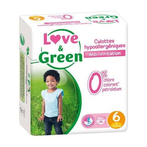 Love & Green - Culottes Apprentissage Ecologiques Hypoallergéniques 0% T6 X 16