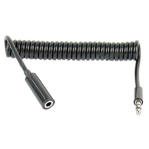 Rallonge / extension, câble spirale extensible, audio stéréo jack Male / Femelle 3,5 mm (9 à 90 cm) 