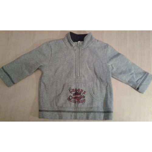 Sweat Poche Ventrale Kid Kanaï Maille Polaire Taille 18 Mois Gris