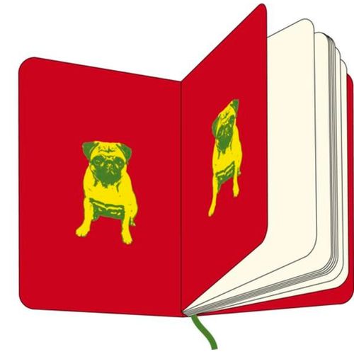 Carnet - Cool Notes - 9x13 Cm - Red Pug/Yellow Red