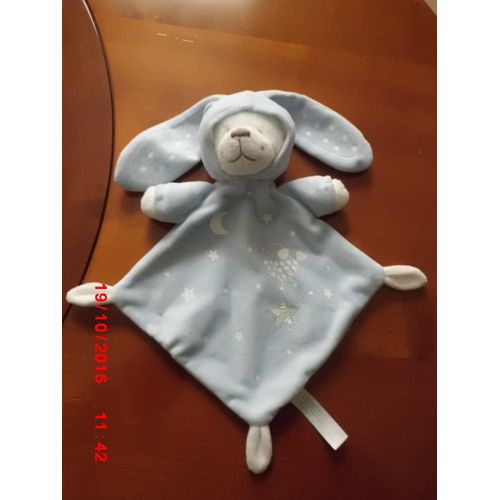Doudou Ours Blanc Et Bleu Simba