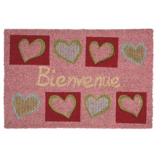 Paillasson En Coco Coeurs Bienvenue