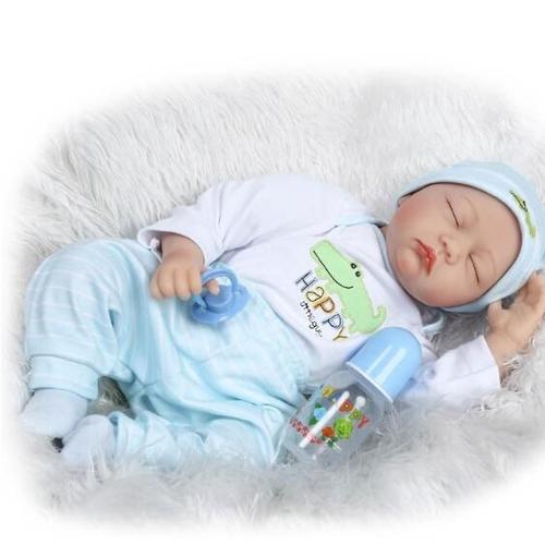 55 Cm Silicone Reborn Baby Dolls 100% Sûr Bébé Reborn Main Doux Au Toucher Réaliste Poupée Reborn Jouet Pour Enfant