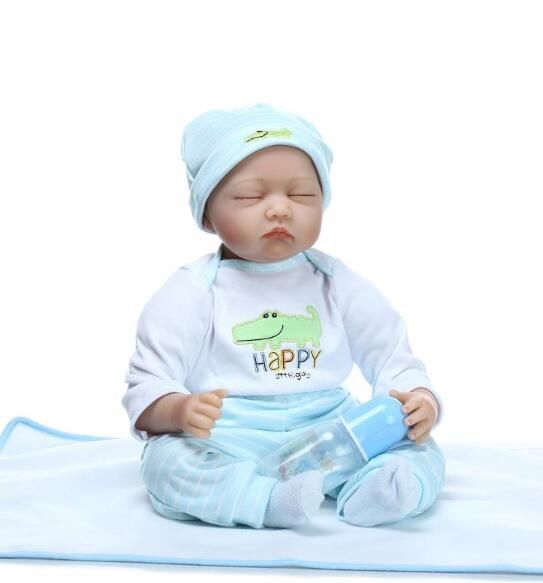 55 Cm Silicone Reborn Baby Dolls 100 Sur Bebe Reborn Main Doux Au Toucher Realiste Poupee Reborn Jouet Pour Enfant Rakuten