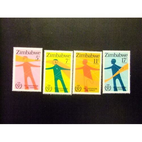 Zimbabwe 1981 Personas Disminuidas Handicap Yvert N º 25 / 28 ** Mnh