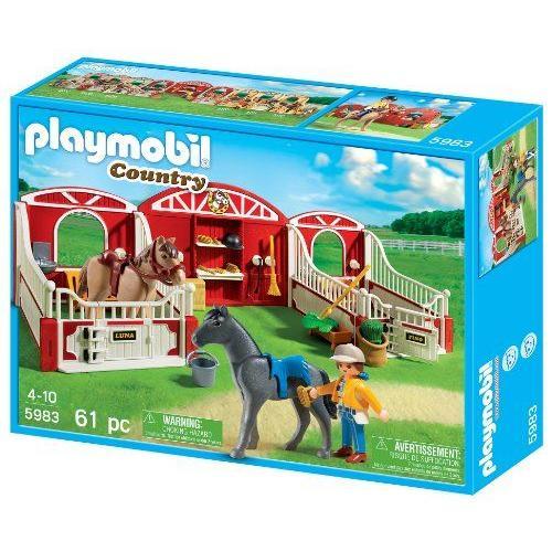 Playmobil Country 5983 - Box À Chevaux Avec Chevaux Et Soigneur