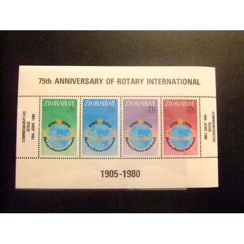 Zimbabwe 1980 75 Aniversario Rotary Internacional Yvert N º Bf 1 ** Mnh