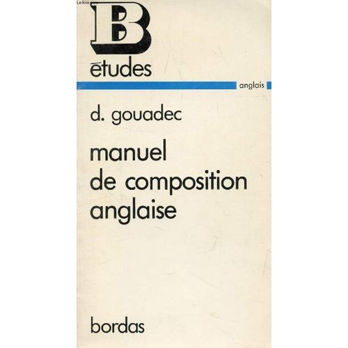 Manuel De Composition Anglaise