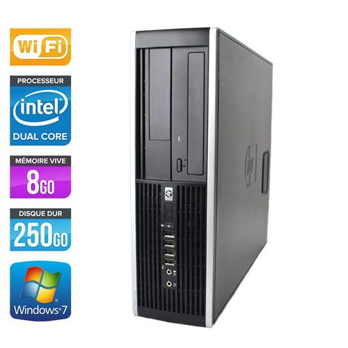 HP Elite 8300 SFF - Intel Pentium G870 / 3.10 GHz - RAM 8 Go - HDD 250 Go - DVD - GigaBit Ethernet - Wifi - Windows 7 Professionnel