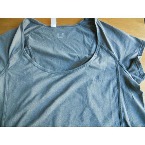 T-Shirt Fitness Domyos Coton 42 Gris 