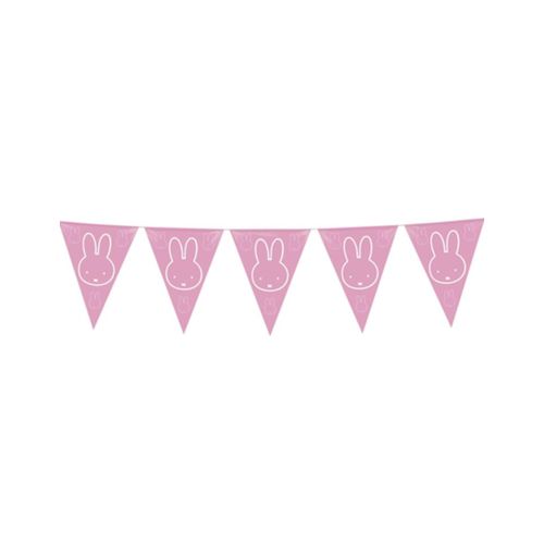 Ligne De Drapeaux Plastique 6 Mètres Bunny Rose