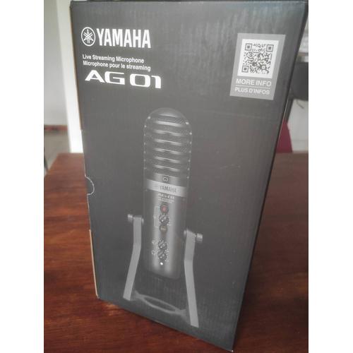 Microphone à condensateur USB Yamaha AG01 - Noir