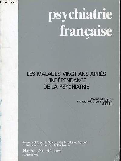 Psychiatrie Francaise N 5 19 eme Annee Sommaire Les Malades Vingt Ans Apres L Independance De La Psychiatrie La Citation De La Couverture Est De Moliere Le Misanthrope Rakuten