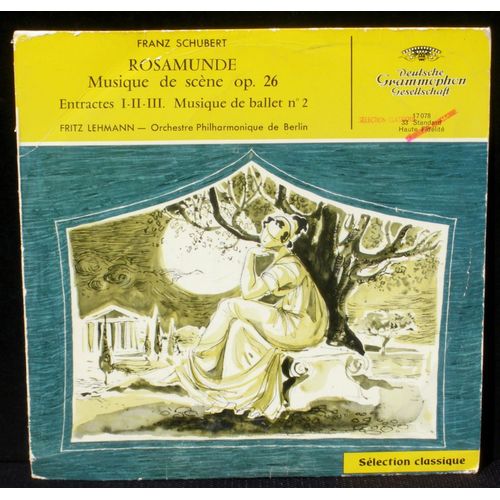 Schubert Rosamunde Lehmann Berlin Dgg France 17078 Lp Ex+, Cv Vg++