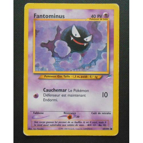 Carte Pokemon Fantominus 65/105, N°92