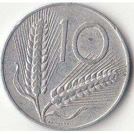 Monnaie Italie : 10 Lires 1955