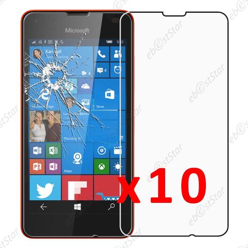 Ebeststar ® Pour Microsoft Lumia 550 - Lot X10 Film Protection Écran Verre Trempé Anti Casse Anti-Rayures