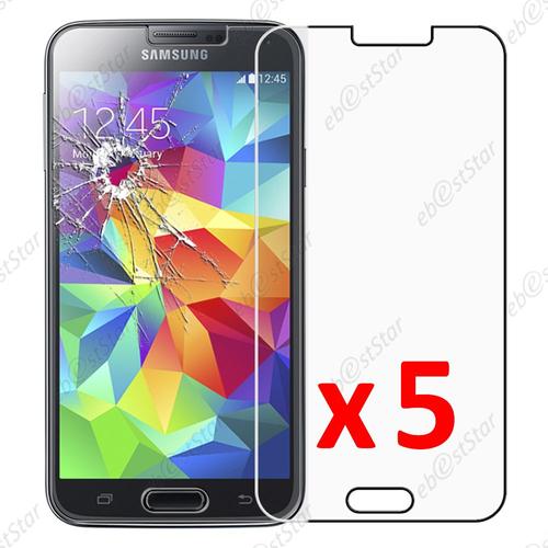 Ebeststar ® Pour Samsung Galaxy S5 G900f Et S5 New G903f Neo - Lot X5 Film Protection Écran Verre Trempé Anti Casse Anti-Rayures
