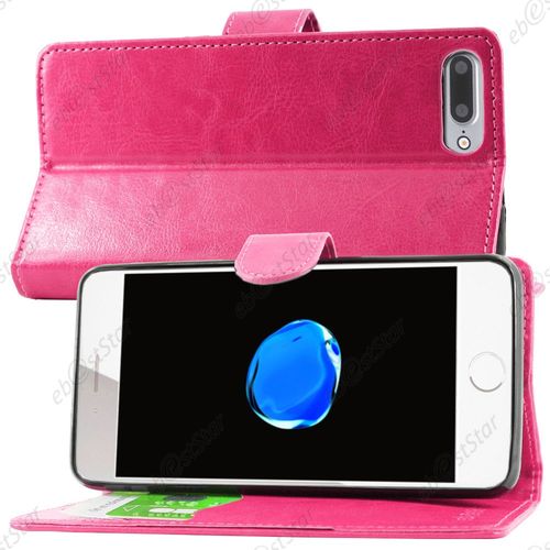 Ebeststar ®  Etui Portefeuille Housse Coque Protection Folio Book Livre Pour Apple Iphone 7 Plus Écran 5,5", Couleur Rose