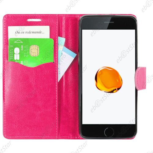 Ebeststar ® Housse Portefeuille Coque Etui Protection Folio Pour Apple Iphone 7 Plus Écran 5,5", Couleur Rose