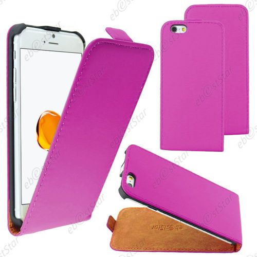 Ebeststar ® Pour Apple Iphone 7 Écran 4,7" - Housse Coque Etui En Pu Cuir À Rabat Ultra Fine (Slim Case), Couleur Violet