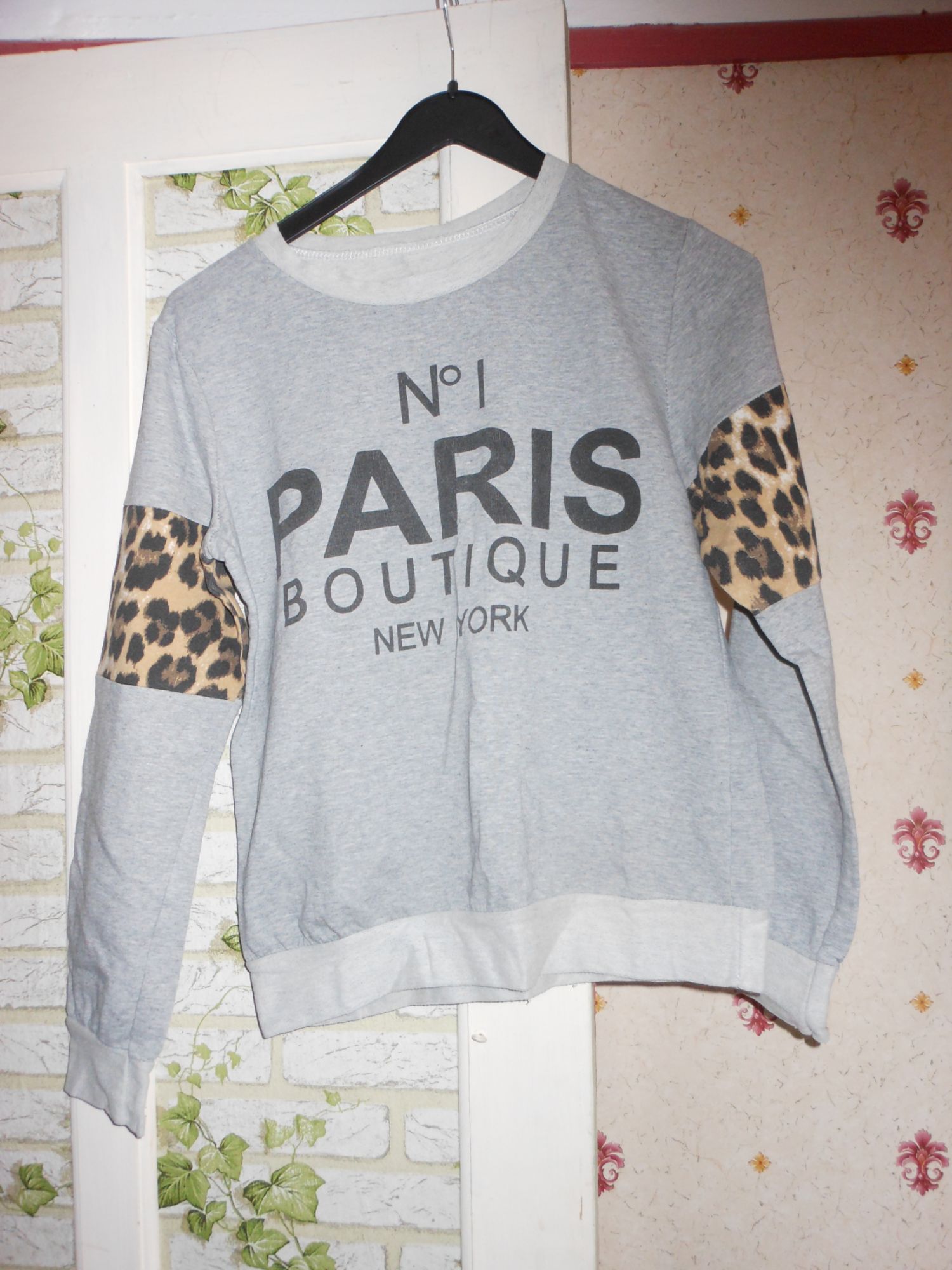 Sweat Sans Motif Manche Polyester 38 Gris Clair 