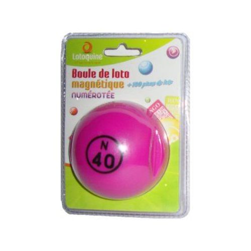 Boule De Loto Magntique Numerotee Fushia Avec 100 Pions Magnetiques