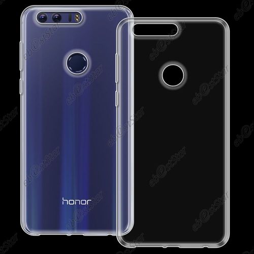 Ebeststar ®  Film Protection Écran En Verre Trempé + Coque Silicone Gel Ultra Fine Housse Etui Souple Pour Huawei Honor 8, Couleur Transparent