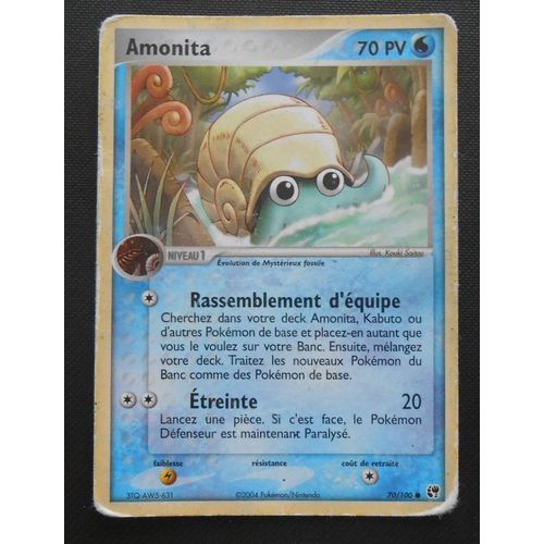 Carte Pokémon Amonita Pv 70 69/100
